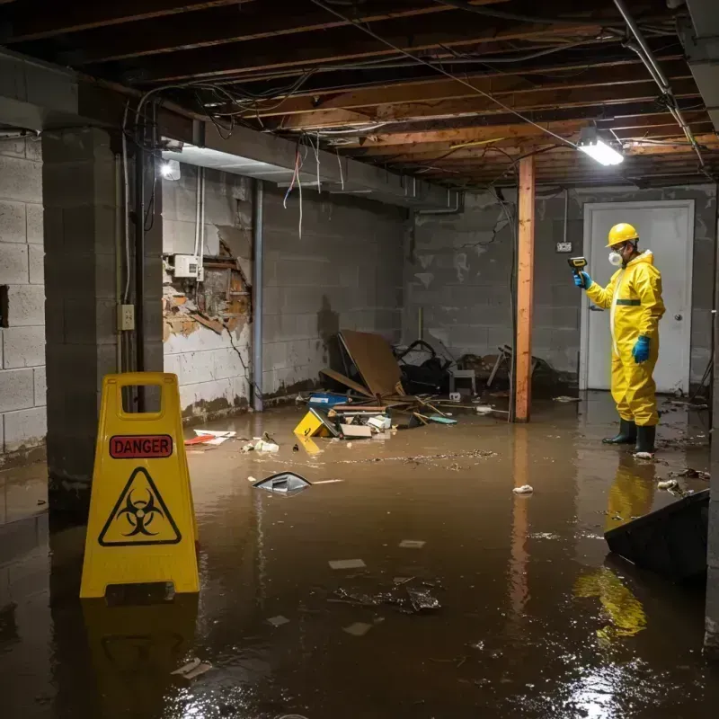 Flooded Basement Electrical Hazard in Pershing County, NV Property